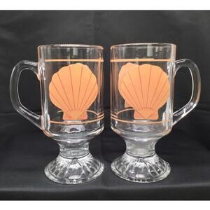 Sango Coquille Glassware Mug Set of 2 Korean Glass Mug